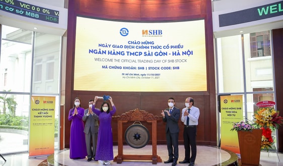 Cổ phiếu SHB chính thức giao dịch trên HOSE với giá tham chiều 28.900 đồng/cổ phiếu