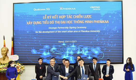 Trường đại học Phenikaa và Phenikaa-X, Viettel Networks và Qualcomm hợp tác chiến lược xây dựng tiểu đô thị đại học thông minh đầu tiên tại Việt Nam