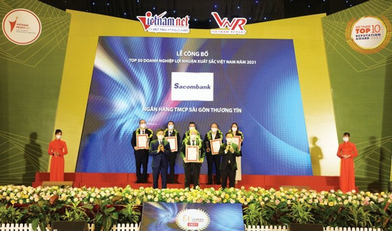 Sacombank: Top 50 doanh nghiệp lợi nhuận xuất sắc Việt Nam 2021