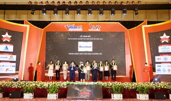 Sacombank vào Top 50 doanh nghiệp xuất sắc Việt Nam năm 2021 