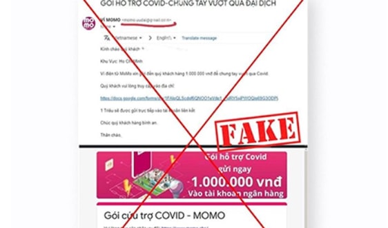 Ví điện tử MoMo cảnh báo hiện tượng giả mạo gói hỗ trợ, quà tặng để lừa đảo