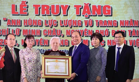 Truy tặng danh hiệu Anh hùng Lực lượng Vũ trang Nhân dân cho đồng chí Lữ Minh Châu