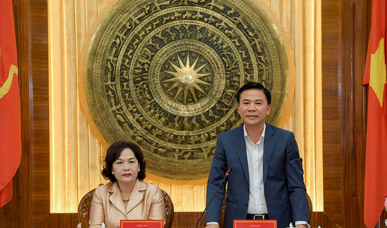 Thống đốc Nguyễn Thị Hồng làm việc với lãnh đạo tỉnh Thanh Hóa