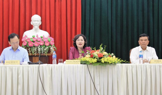 Thống đốc NHNN Nguyễn Thị Hồng làm việc với ngành Ngân hàng Đà Nẵng