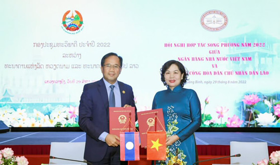 Hội nghị Hợp tác Song phương năm 2022 giữa NHNN và NHCHDCND Lào