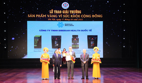 Siberian Wellness nhận giải thưởng Sản phẩm vàng vì sức khỏe cộng đồng