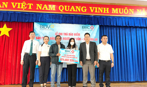 BIC chi trả hơn 870 triệu đồng quyền lợi bảo hiểm khách hàng tại Lâm Đồng