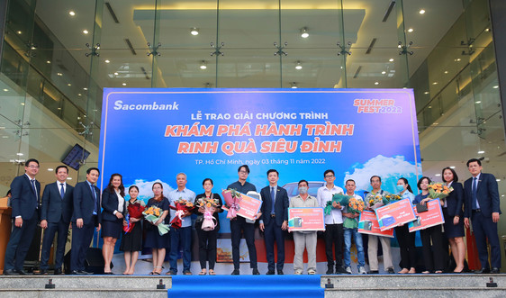 Sacombank tổ chức lễ trao giải chương trình khuyến mãi “Khám phá hành trình – Rinh quà siêu đỉnh”