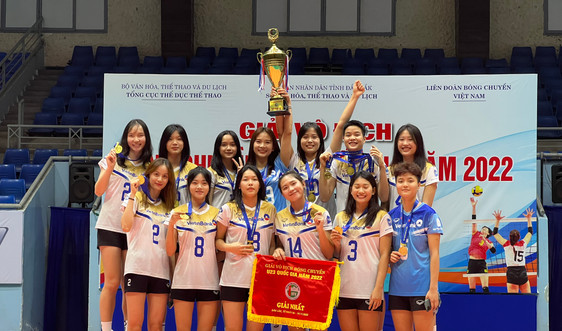 Đội bóng chuyền nữ VietinBank xuất sắc bảo vệ thành công ngôi vô địch Giải vô địch Bóng chuyền U23 quốc gia