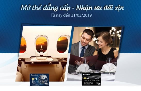 Sacombank ưu đãi khách hàng khi mở thẻ tín dụng Sacombank Visa cao cấp