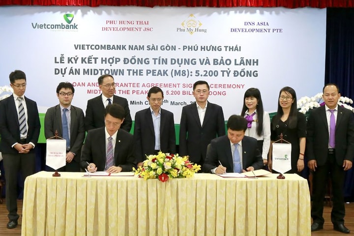 Vietcombank Nam Sài Gòn cam kết tín dụng và bảo lãnh 5.200 tỉ đồng cho Dự án Midtown  The peak của Phú Mỹ Hưng