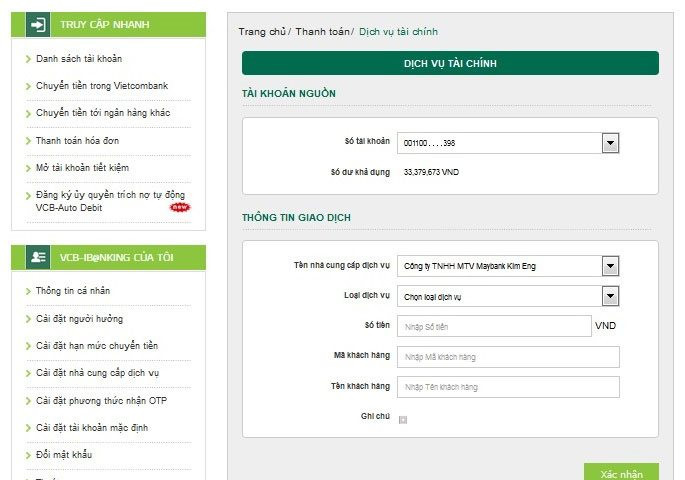 Vietcombank tiếp tục triển khai nhiều dịch vụ thanh toán tiện ích cho khách hàng