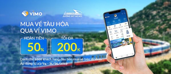 Triển khai dịch vụ mua vé tàu trực tiếp trên Ví điện tử VIMO.VN