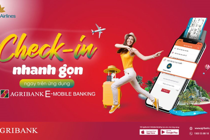 Check-in trực tuyến và theo dõi chuyến bay trong một nốt nhạc với Agribank E-Mobile Banking