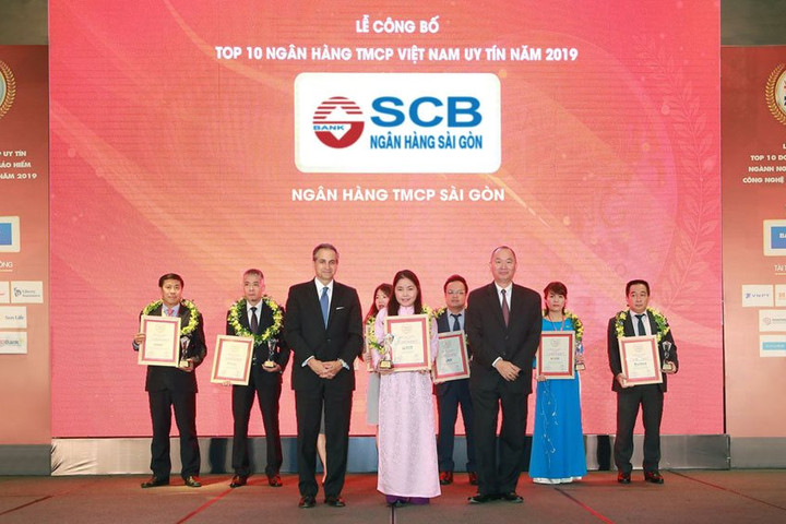 SCB  nhận danh hiệu "Top 10 ngân hàng thương mại cổ phần tư nhân uy tín năm 2019"