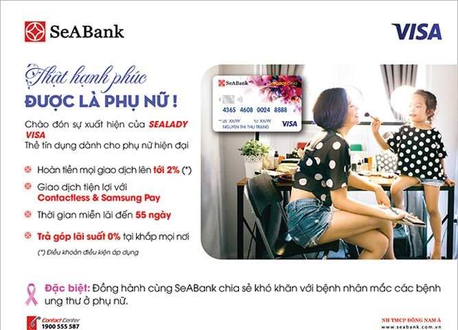 SeABank ra mắt thẻ SeALady Cashback Visa