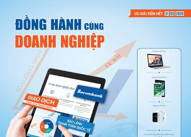 Nhiều ưu đãi dành cho khách hàng doanh nghiệp tại Sacombank