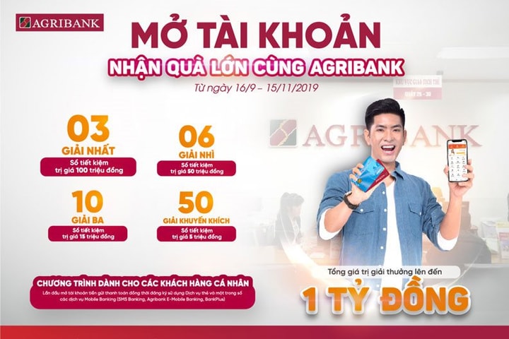 Giao dịch nhanh – trúng thưởng lớn cùng Agribank