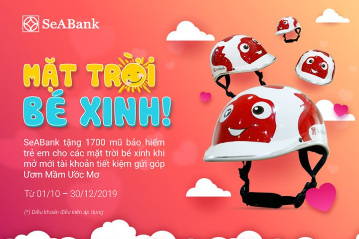 SeABank tặng 1.700 mũ bảo hiểm xinh xắn cho mặt trời bé con