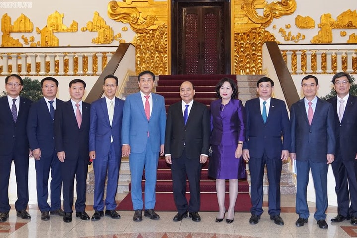 Thủ tướng tiếp lãnh đạo Tập đoàn Tài chính Hana, Hàn Quốc
