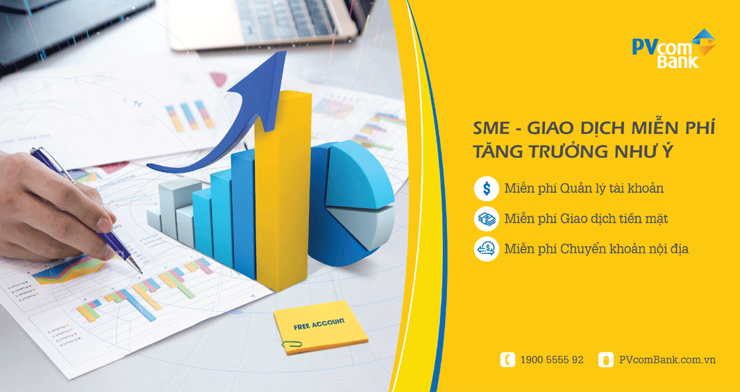 PVcomBank miễn các loại phí giao dịch tài khoản cho khách hàng doanh nghiệp