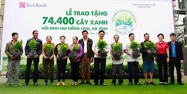 SeABank trao tặng 74.400 cây xanh hồi sinh núi Hồng Lĩnh - Hà Tĩnh