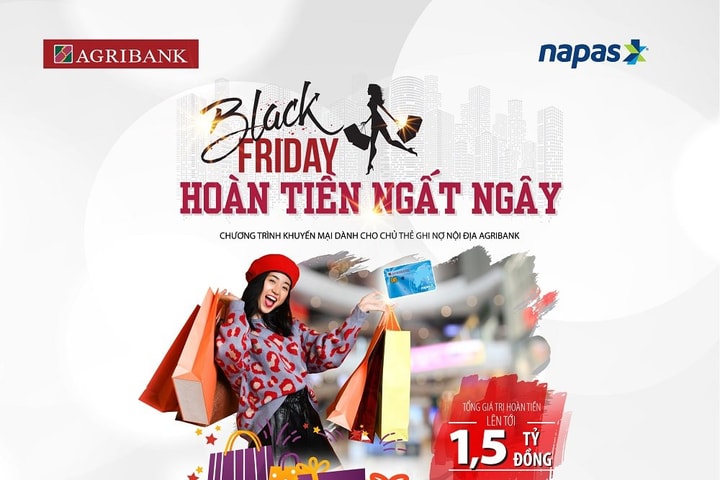 “Black Friday-Hoàn tiền ngất ngây” cùng Agribank
