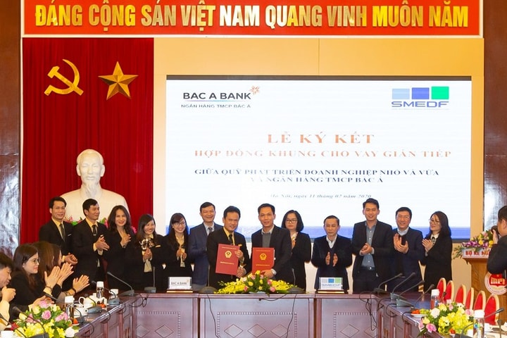 BAC A BANK ký kết Hợp đồng khung cho vay gián tiếp với Quỹ Phát triển Doanh nghiệp nhỏ và vừa 