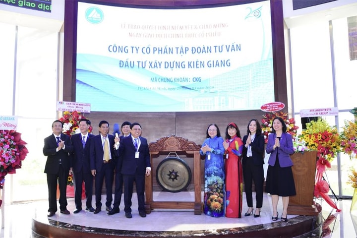 Niêm yết và chính thức giao dịch cổ phiếu Công ty cổ phần Tập đoàn tư vấn đầu tư - xây dựng Kiên Giang