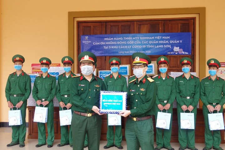 Ngân hàng Shinhan tiếp sức đội ngũ y bác sỹ và quân nhân tại 3 điểm cách ly ở tỉnh Lạng Sơn