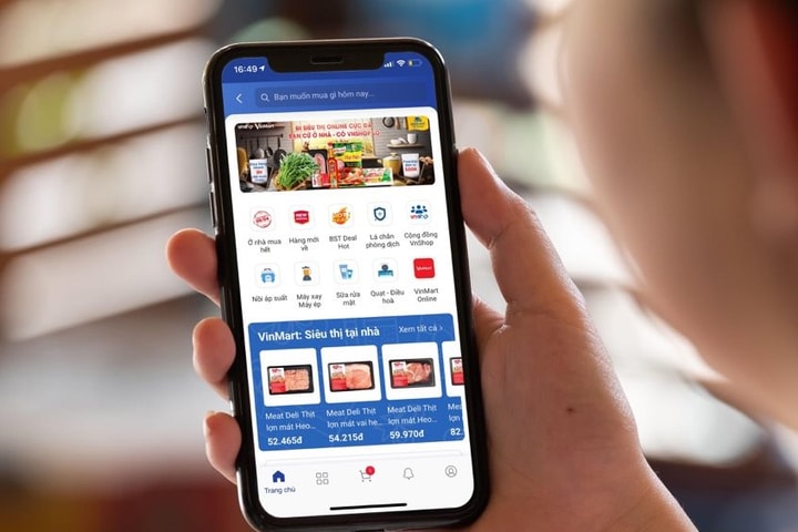 BIDV tiên phong đưa tính năng Siêu thị Vinmart Online lên ứng dụng di động