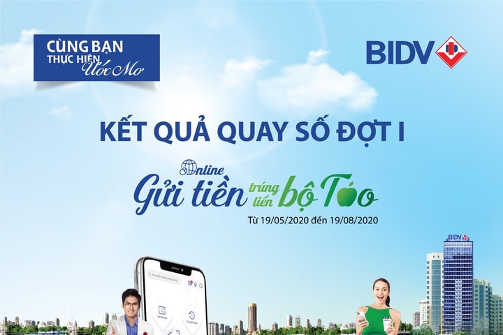 BIDV công bố kết quả trúng thưởng chương trình “Online gửi tiền, trúng liền bộ Táo”