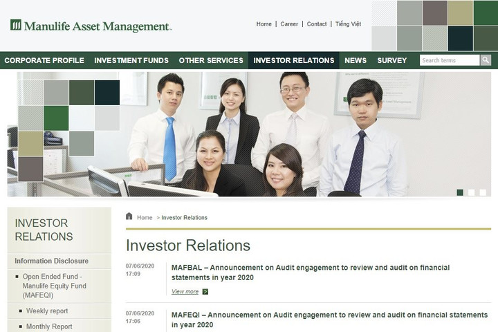 Quản lý quỹ Manulife Investment bị xử phạt