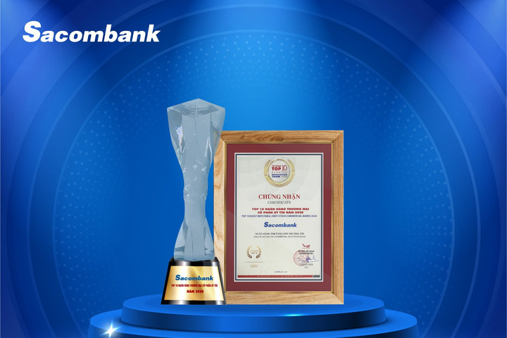 Sacombank vào Top 10 ngân hàng thương mại cổ phần tư nhân uy tín năm 2020