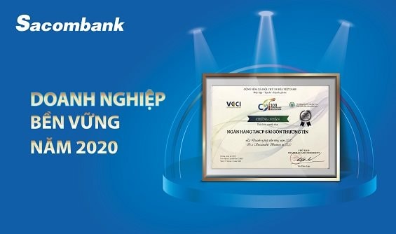 Sacombank được vinh danh trong Top 100 Doanh nghiệp bền vững năm 2020
