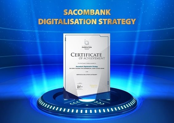 Sacombank nhận giải thưởng về chiến lược chuyển đổi số