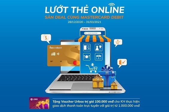 Lướt thẻ online, săn deal cùng Sacombank Mastercard