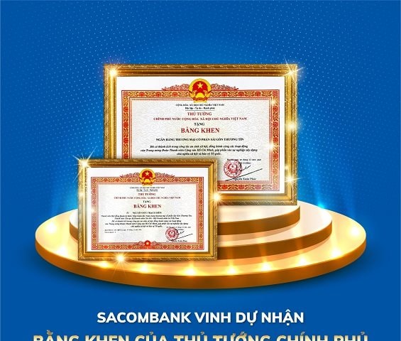 Sacombank đón nhận được Bằng khen của Thủ tướng Chính phủ