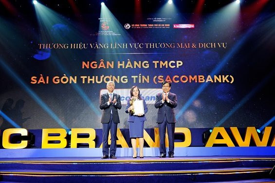 Sacombank nhận giải thưởng Thương hiệu vàng TP. Hồ Chí Minh