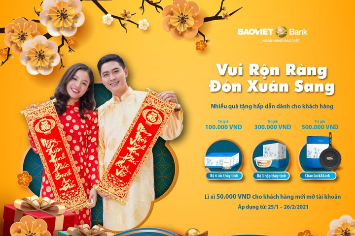 “Vui rộn ràng - Đón xuân sang” cùng BAOVIET Bank