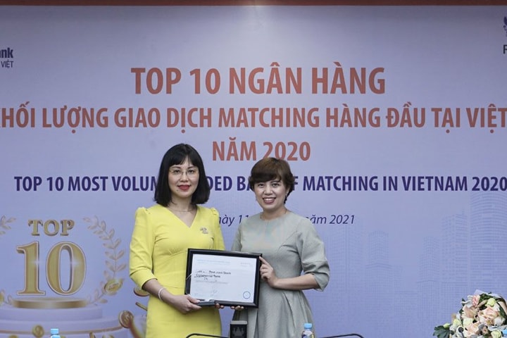 LienVietPostBank:  top 10 Ngân hàng có khối lượng giao dịch Matching hàng đầu tại Việt Nam năm 2020
