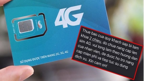 Cảnh giác với chiêu thức giả mạo nhà mạng nâng cấp lên sim 4G để đánh cắp thông tin thẻ tín dụng
