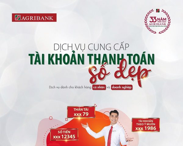 Agribank cung cấp dịch vụ tài khoản thanh toán số đẹp cho khách hàng 