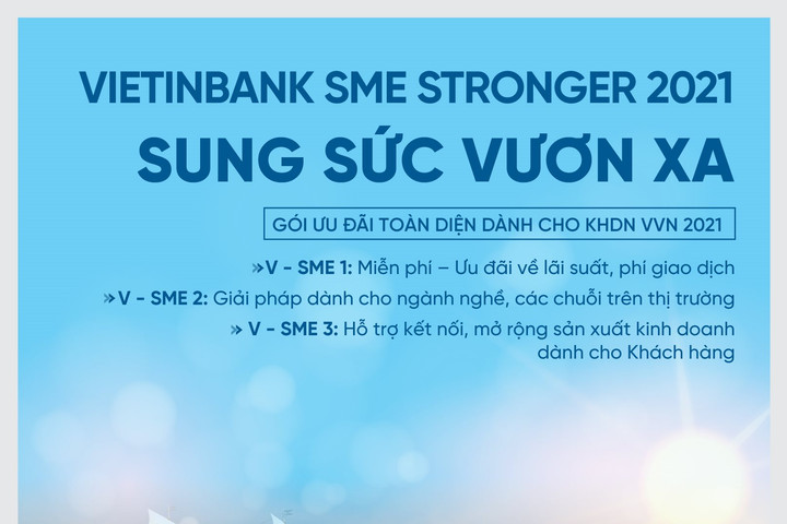 Tưng bừng ưu đãi VietinBank SME Stronger 2021 - Sung sức vươn xa 