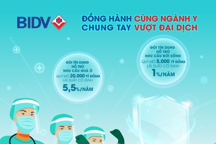 BIDV triển khai chương trình tín dụng dịch vụ đặc biệt “Đồng hành cùng ngành Y, chung tay vượt đại dịch”