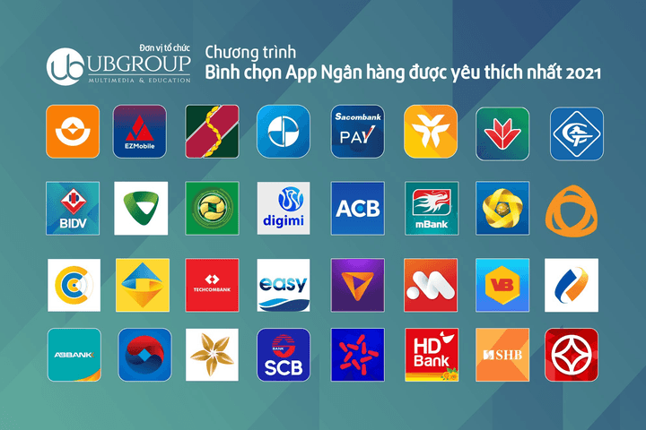 Bình chọn App ngân hàng được yêu thích nhất 2021