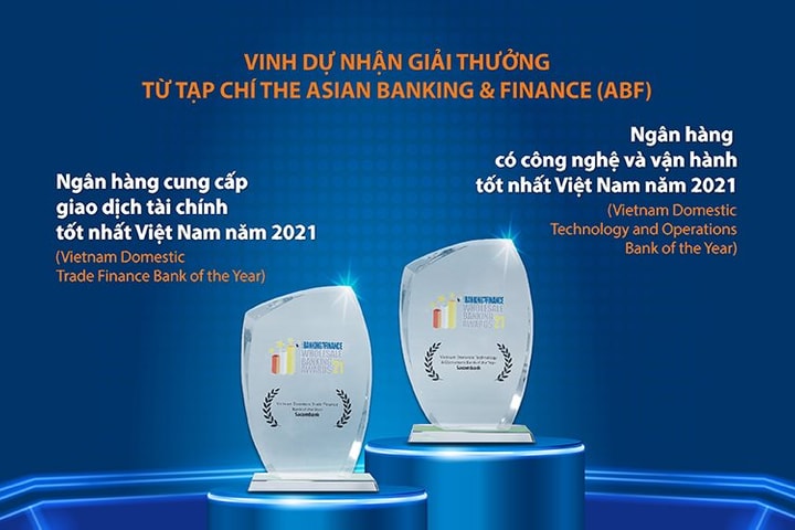 Sacombank nhận 2 giải thưởng từ The Asian Banking and Finance