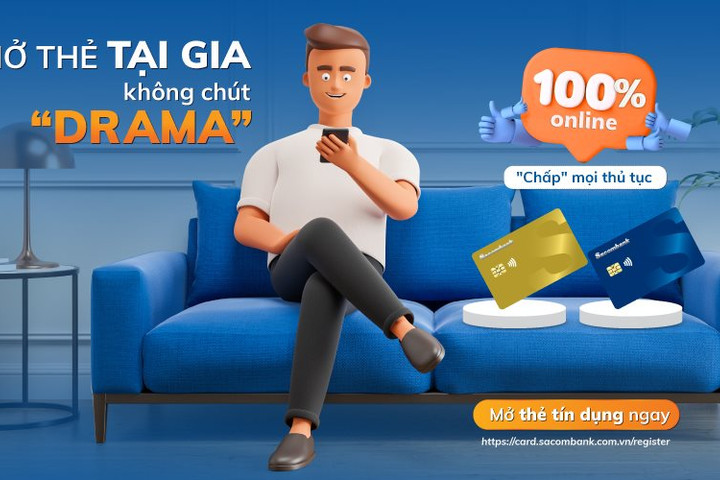 Mở thẻ tín dụng tại nhà với Sacombank