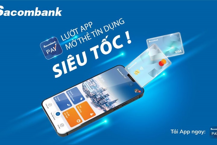 Mở thẻ tín dụng trực tuyến chỉ trong 5 phút với Sacombank Pay
