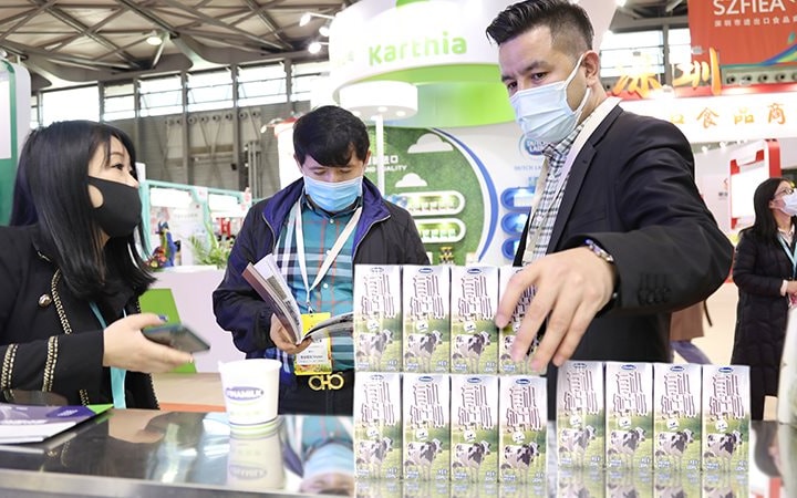 Sữa tươi của Vinamilk chính thức “chào sàn” tại triển lãm quốc tế hàng đầu Thượng Hải